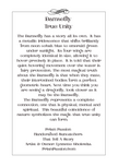 A text-based product card for the 'Ramselly True Unity' scent by Prism Passion, featuring a black serif font on a white background with a thin rectangular border.