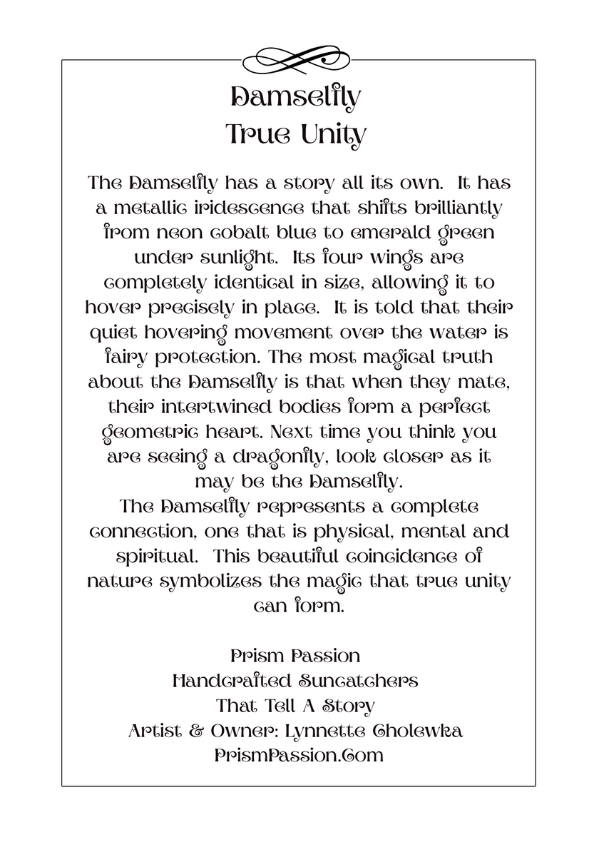 A text-based product card for the 'Ramselly True Unity' scent by Prism Passion, featuring a black serif font on a white background with a thin rectangular border.