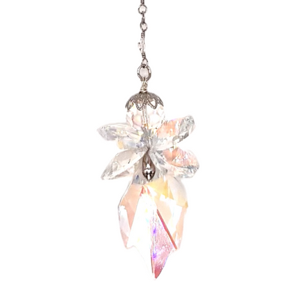 Unique handmade Fairy suncatcher made of rare Swarovski crystals named Flame. She comes with magical story card and ready to gift in pretty box. 