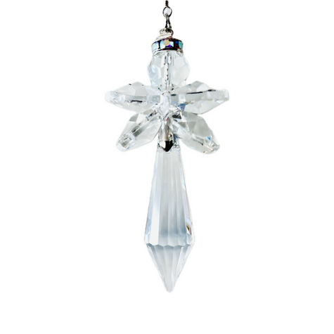 Handmade angel suncatcher named Novalie with magical story card that comes packaged as gift.