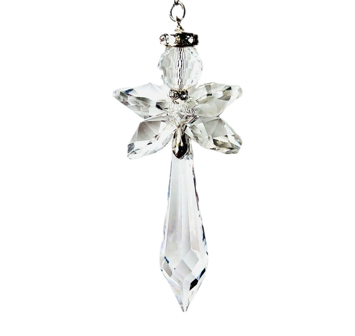 Handmade angel suncatcher made of rare Swarovski crystals named Astria.  She comes with magical story card and packaged in pretty gift box. 