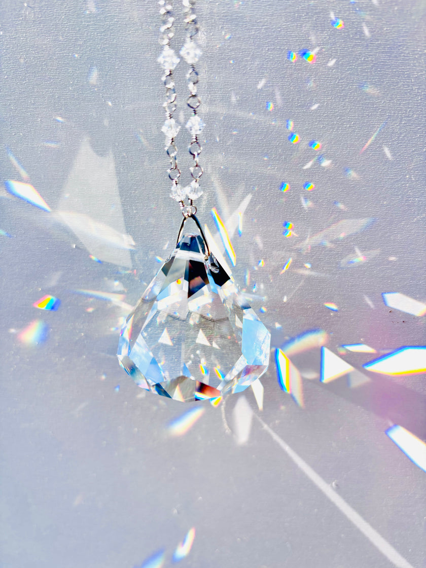 Rare Swarovski Dreidel creating magnificent sparkle and prisms of light and rainbows. 