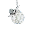 Handmade suncatcher featuring Rare Swarovski Crystal Ball with rhinestone butterfly hanging on a crystal strand. 