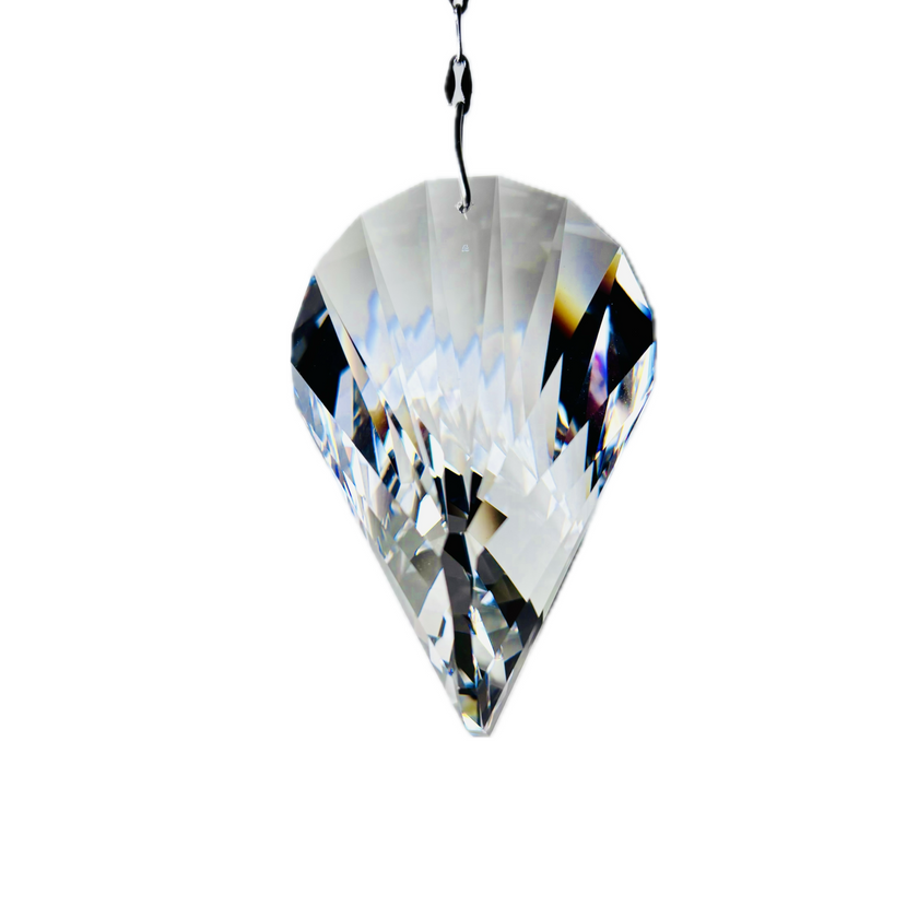 Handmade suncatcher featuring the largest, rare Swarovski Oliod hung on a sturdy, sexy stainless steel chain.