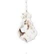 Handcrafted suncatcher featuring a rage clear baroque crystal adorned with a beautiful silver flower. 